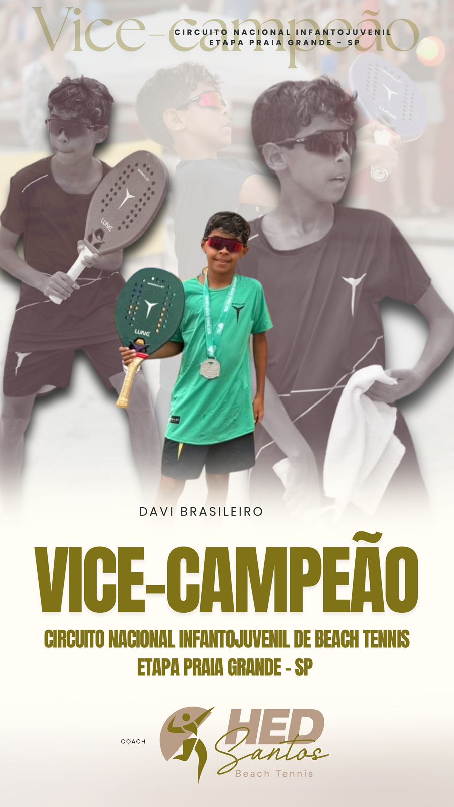 Davi Brasileiro - Vice campeão circuito nacional infanto juvenil